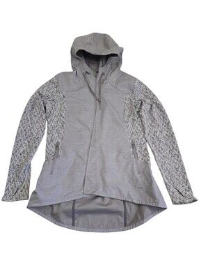 The North Face Dyvinity Jacket Women's Large Gray Hooded Hybrid Softshell Zip